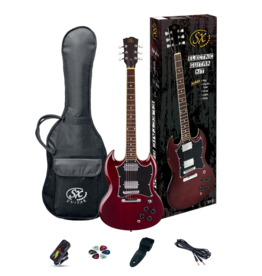 SX SG Style Electric Guitar Kit, Wine Red
