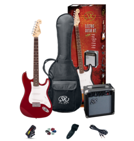 SX Electric Guitar Kit, Candy Apple Red