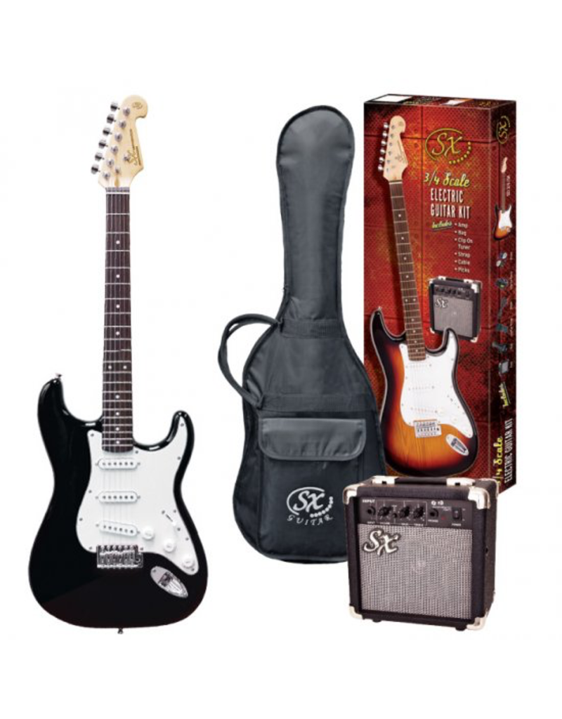 SX 3/4 Electric Guitar Kit, Black