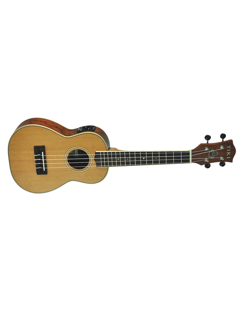 TIKI Cedar Solid Top Concert Ukulele + Pickup