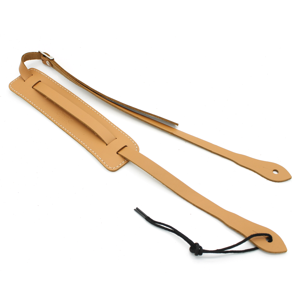 Leather Ukulele Strap Tan Mona Vale Music