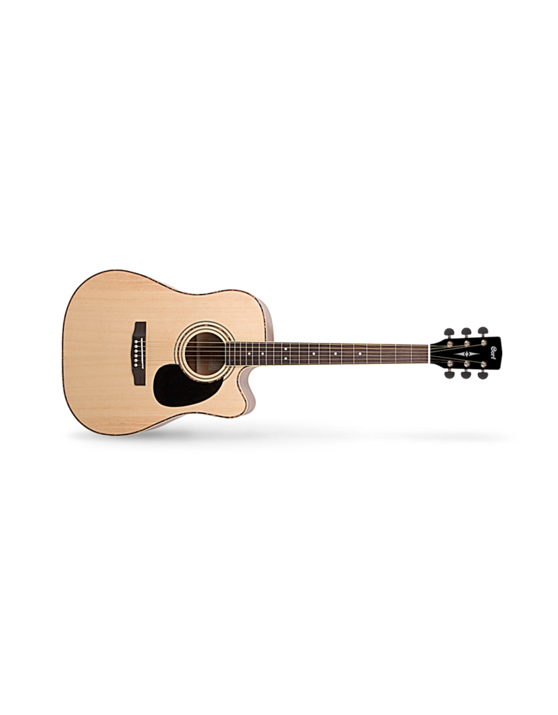 Cort AD880CE Dreadnought Cutaway Guitar Satin Natural with gig bag