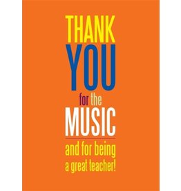 My World Teacher Greeting Card - Thank You For the Music