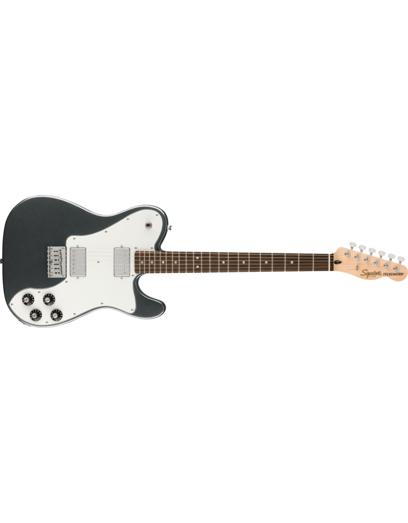 Squier Affinity Series Telecaster Deluxe, Laurel Fingerboard, White Pickguard, Charcoal Frost Metallic