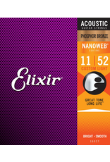 Elixir 11-52 Nanoweb Phosphor Bronze Acoustic Custom Light Elixir 16077