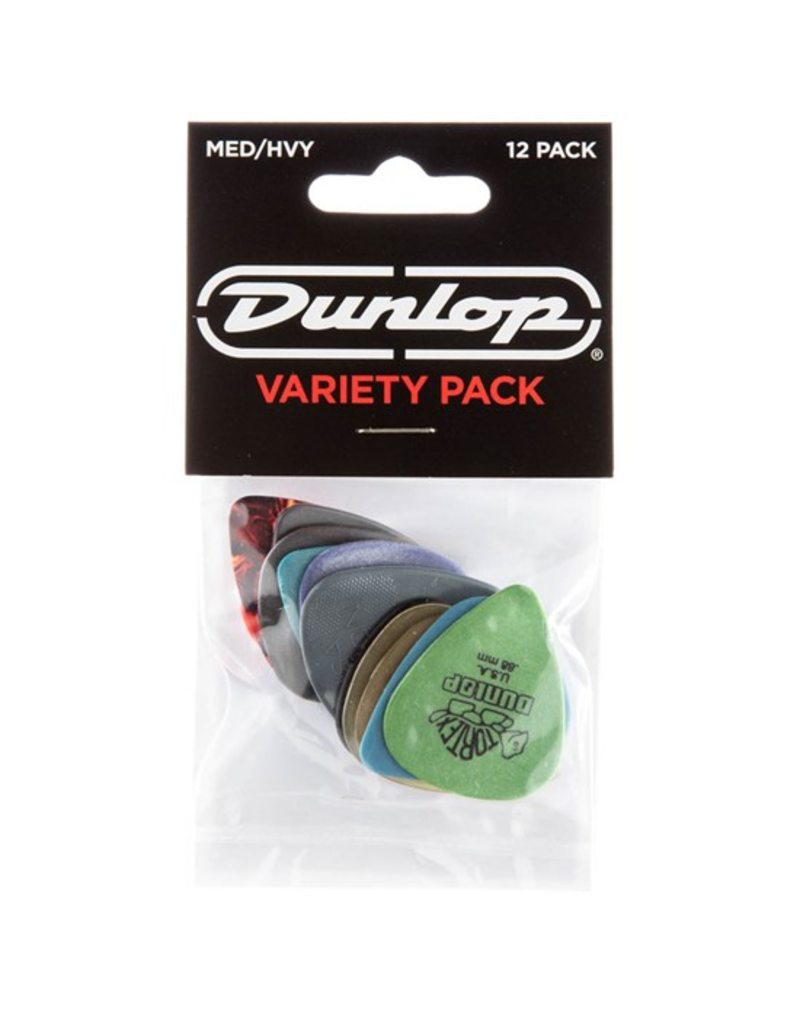 Dunlop Med/Hvy Variety Players Pack - 12 Assorted gauges and materials