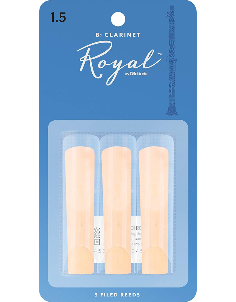 Rico Rico Bb Clarinet Reeds (3 pack) 1.5 Royal(Blue)