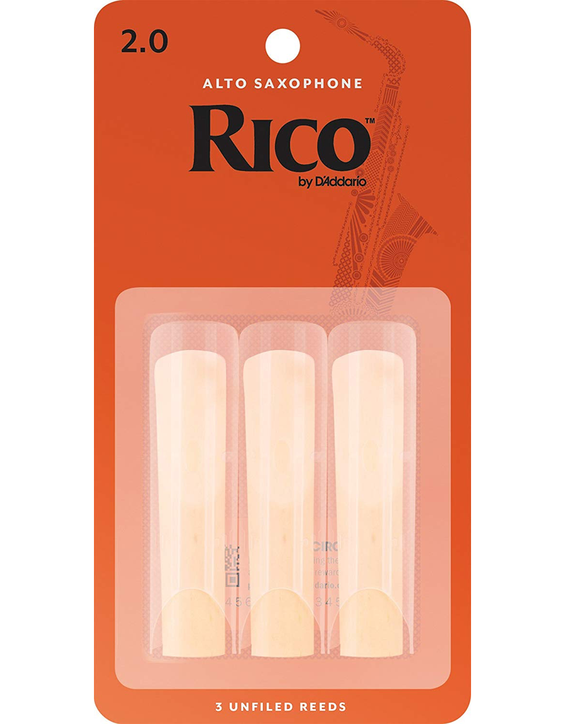Rico Rico Alto Sax Reeds (3 pack) 2.0 Traditional(Orange)