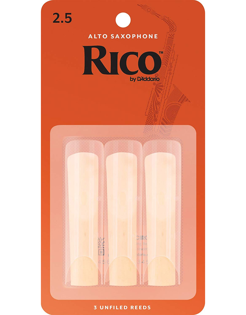 Rico Rico Alto Sax Reeds (3 pack) 2.5 Traditional(Orange)