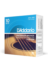 D'addario 10-Sets EJ16 Acoustic 12-53 Light