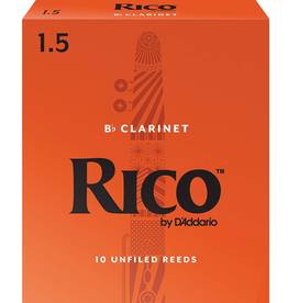 Rico Rico Bb Clarinet Reeds (10 pack) 1.5 Standard (Orange)