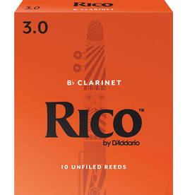 Rico Rico Bb Clarinet Reeds (10 pack) 3.0 Standard (Orange)