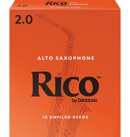 Rico Rico Alto Sax Reeds (10 Pack) 2.0 Standard (Orange)