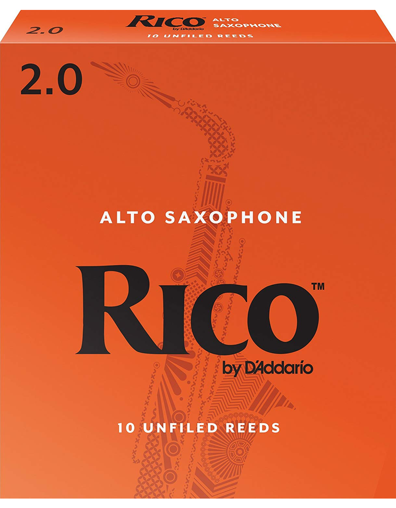 Rico Rico Alto Sax Reeds (10 Pack) 2.0 Standard (Orange)