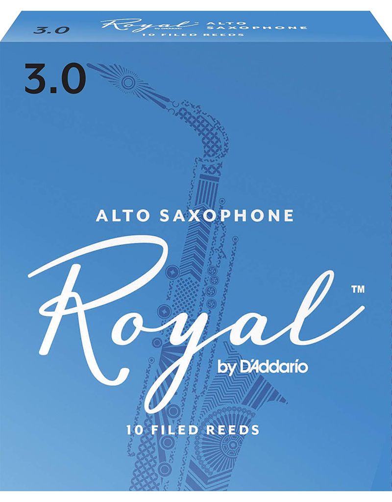 Rico Rico Alto Sax Reeds (10 Pack) 3.0 Royal (Blue)