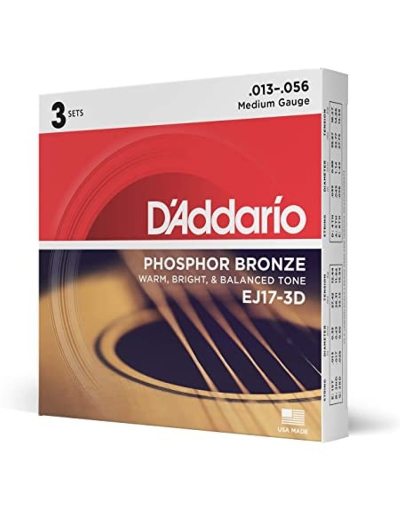 D'addario 3-Sets EJ17 Acoustic 13-56 Medium