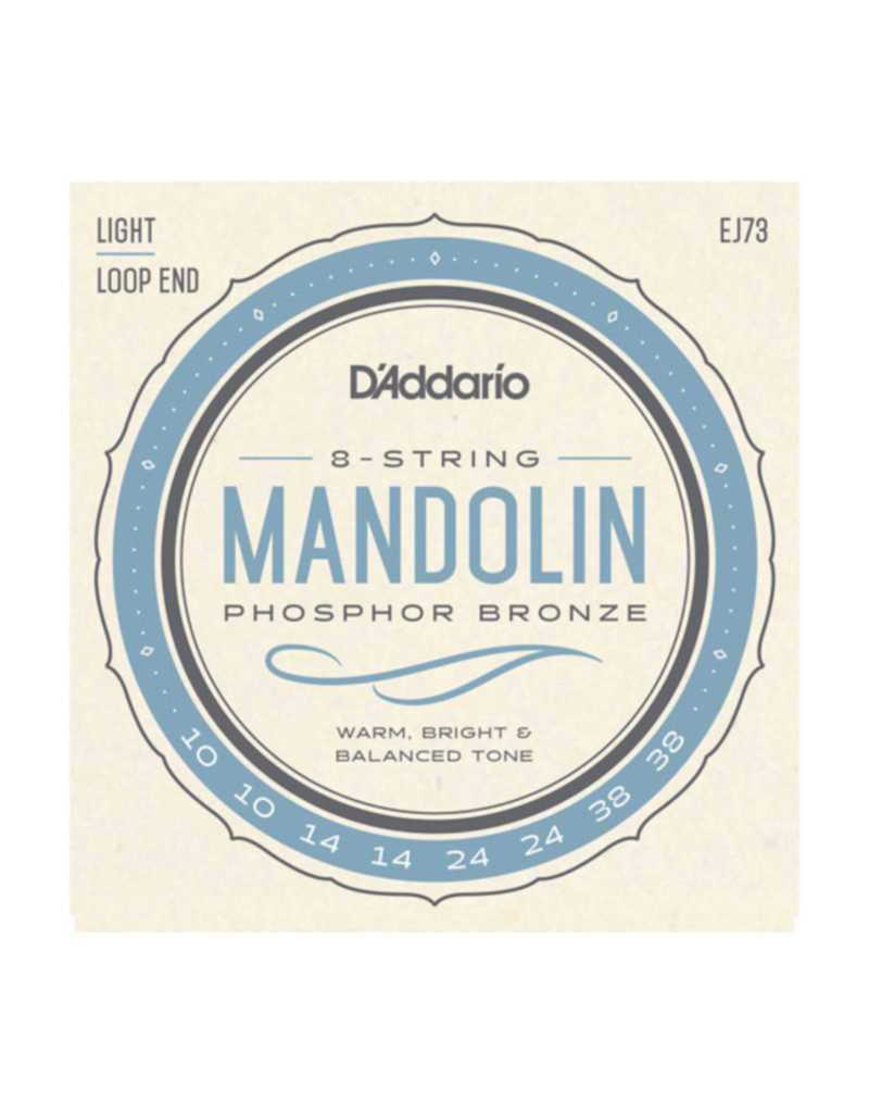 Daddario EJ73 Mandolin Strings,  10-38 Light