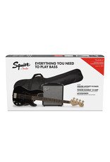 Squier Affinity Series Precision Bass PJ Pack, Laurel Fingerboard, Black, Gig Bag, Rumble 15 - 240V AU