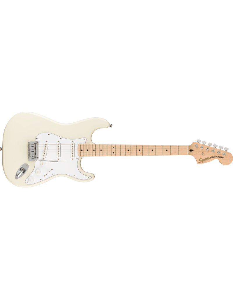 Squier Affinity Series® Stratocaster®, Maple Fingerboard, White Pickguard, Olympic White