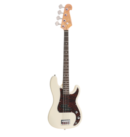 SX 3/4 Short Scale Bass P-Style with Gig Bag - Vintage White