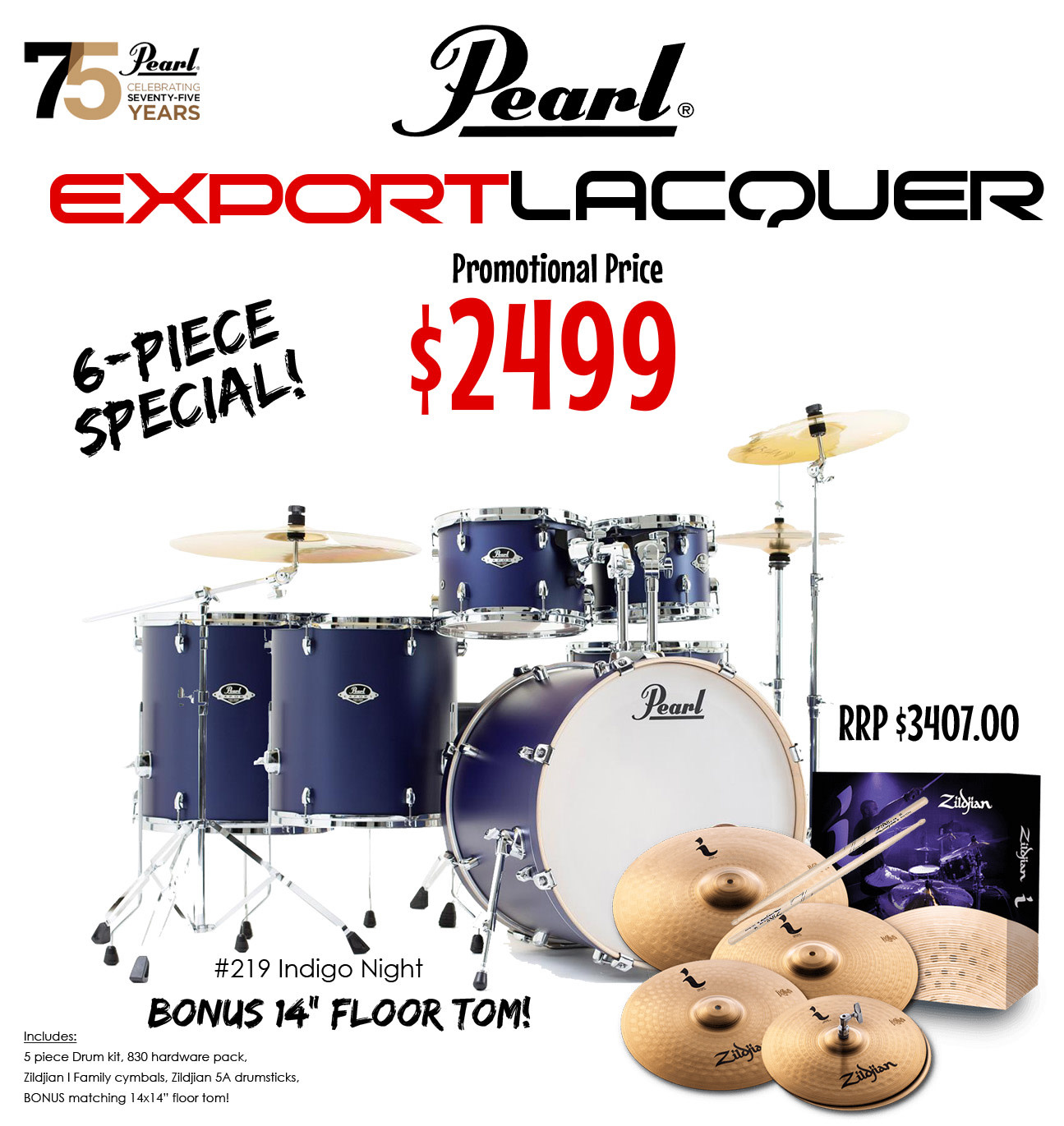 Pearl Export Laquer Kit Indigo Night 22