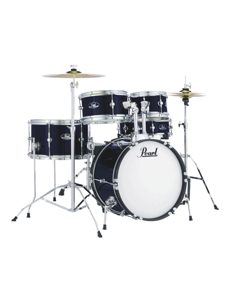 Pearl Roadshow Junior -Royal Blue Metallic  5pc with Harware and Cymbals - 16 Bass, 8-10-13, 12 Snare