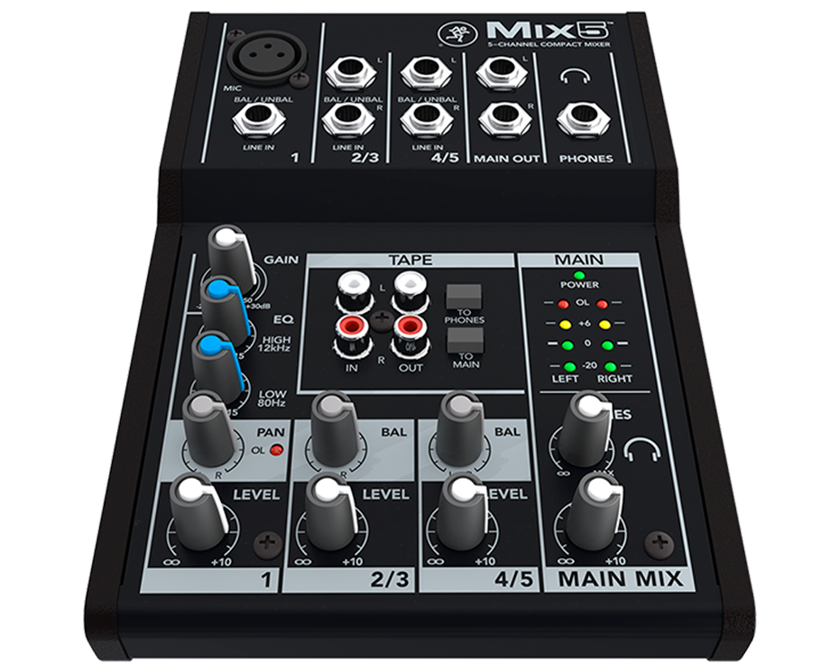 Mackie Mix5 5チャンネルミキサー MACKIE Mix5｜ミュージックランドKEY