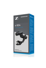 Sennheiser E604 DYNAMIC CARDIOID MIC. COMPACT RUGGED DESIGN FOR DRUMS, BRASS AND WOODWIND