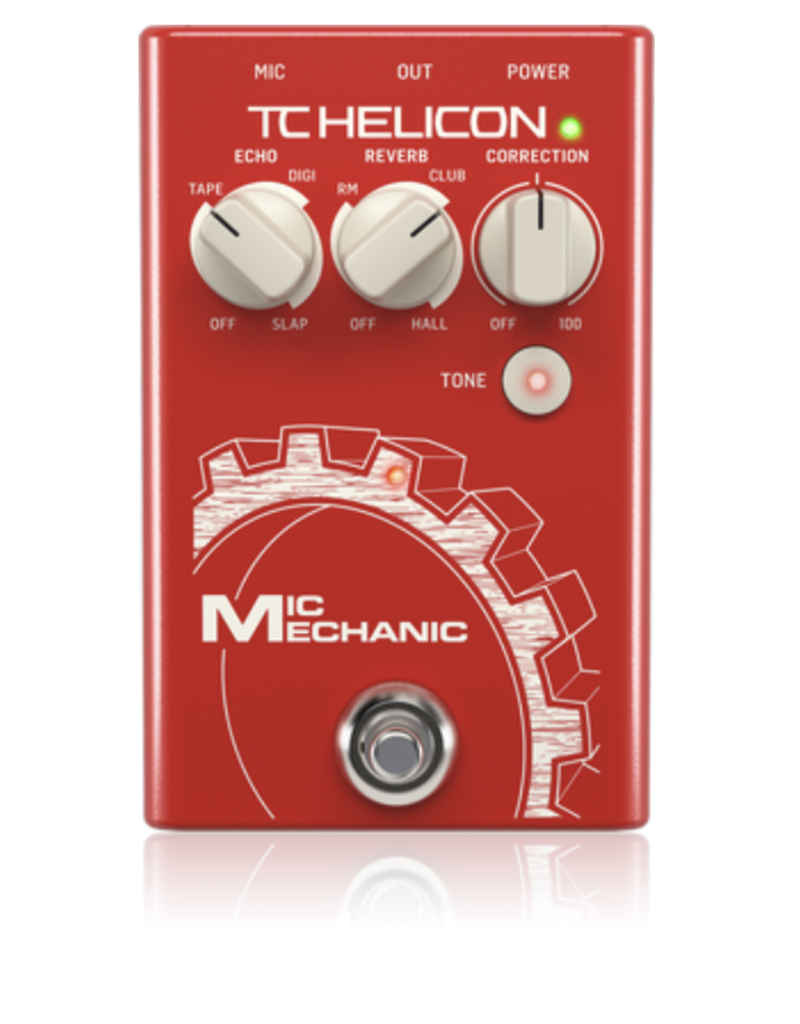 TC Helicon Mic Mechanic 2 Ultra-Simple Vocal Effects Stompbox with Reverb, Echo and Pitch Correction