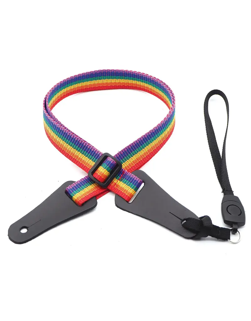 DSL Ukulele Strap - Thin Poly - Rainbow