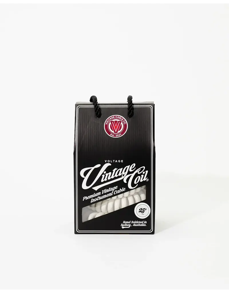 Voltage Cable Co. Coil White Straight/Right Angle 30ft