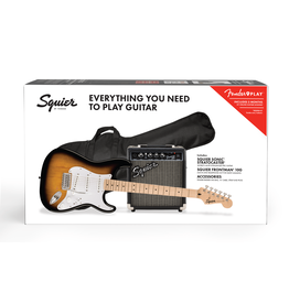 Squier Squier Sonic™ Stratocaster® Pack, Maple Fingerboard, 2-Color Sunburst, Gig Bag, 10G - 240V AU