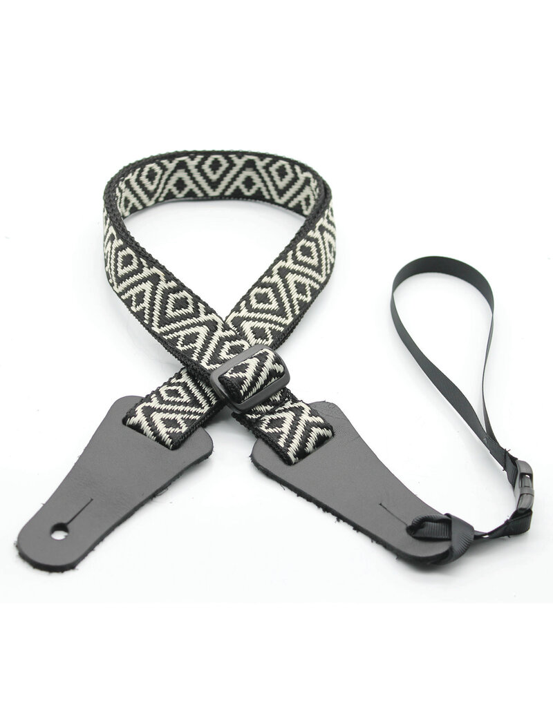 DSL Ukulele Strap - Thin Poly - B&W