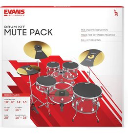 Evans Drum mute pack rock sizes 10 12 16 + 18-26 Kick
