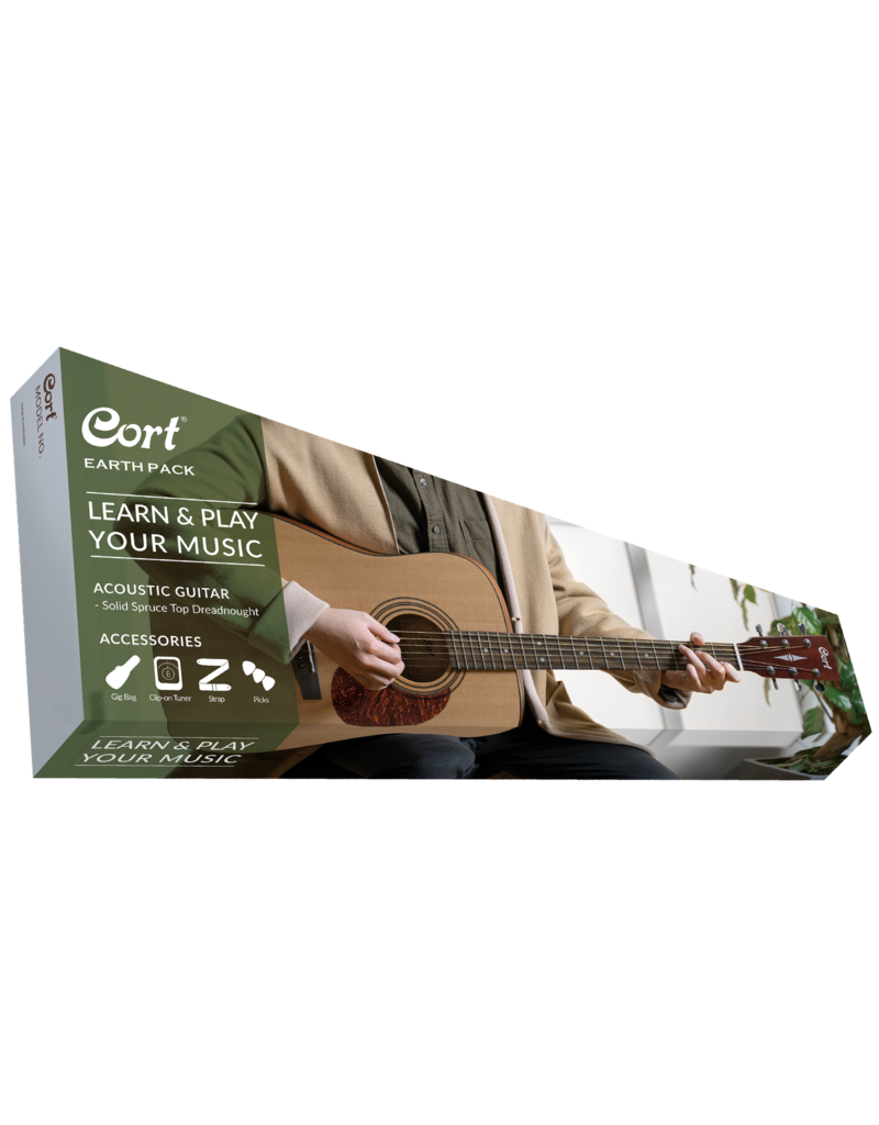 Cort Earth Solid Top Guitar Pack