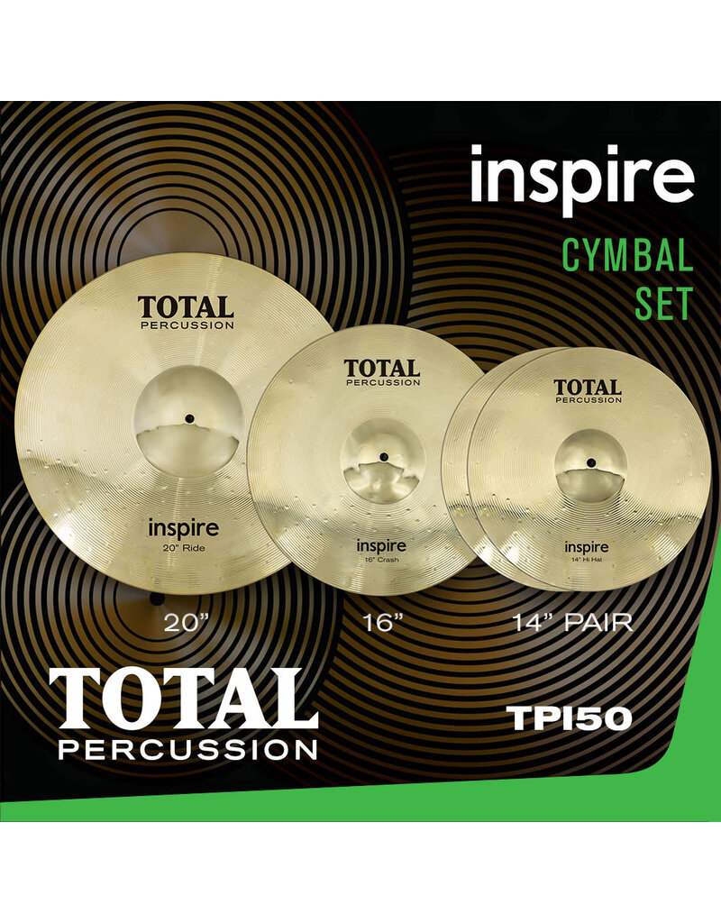 Total Percussion Inspire Cymbal Box Set 14, 16, 20