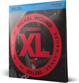 D'addario EXL230 Nickel Wound Bass Guitar Strings, Heavy, 55-110, Long Scale