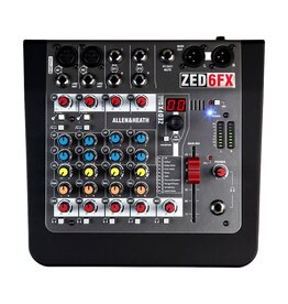 Allen and Heath AH ZED6FX ZED 2 mic/line/DI + 2 stereo ins, 2-band EQ, LR + Headphone Outs, Digital FX