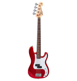 SX 3/4 size short scale bass and 10 watt amp package - Candy Apple Red