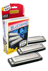 Hohner Bluesband Harmonica 3-Pce Pro Pack in the Keys C, G, A