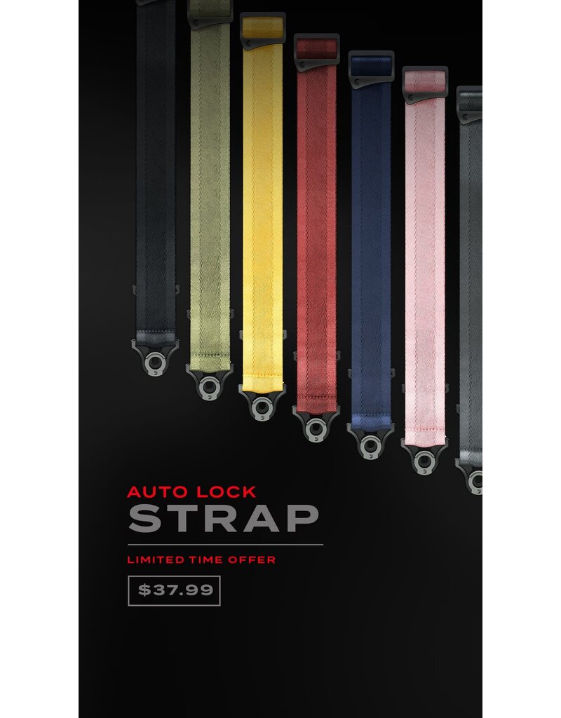 D'addario 50MM Auto Lock Black Padded
