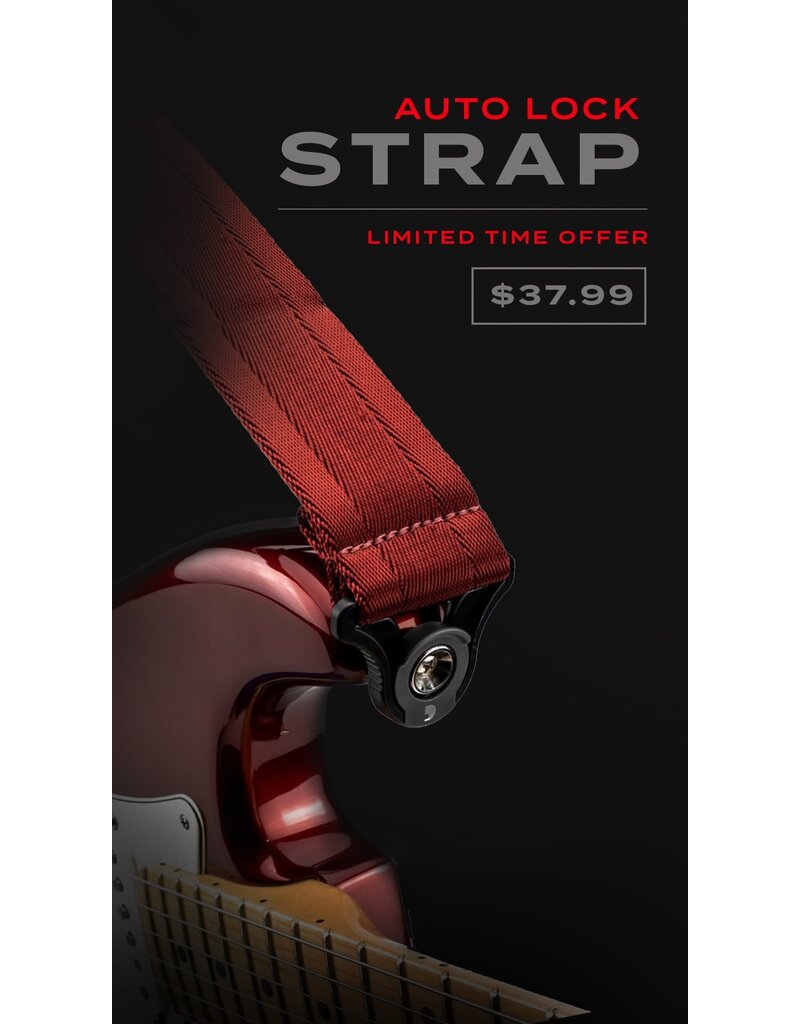 D'addario 50MM Auto Lock Blood Red