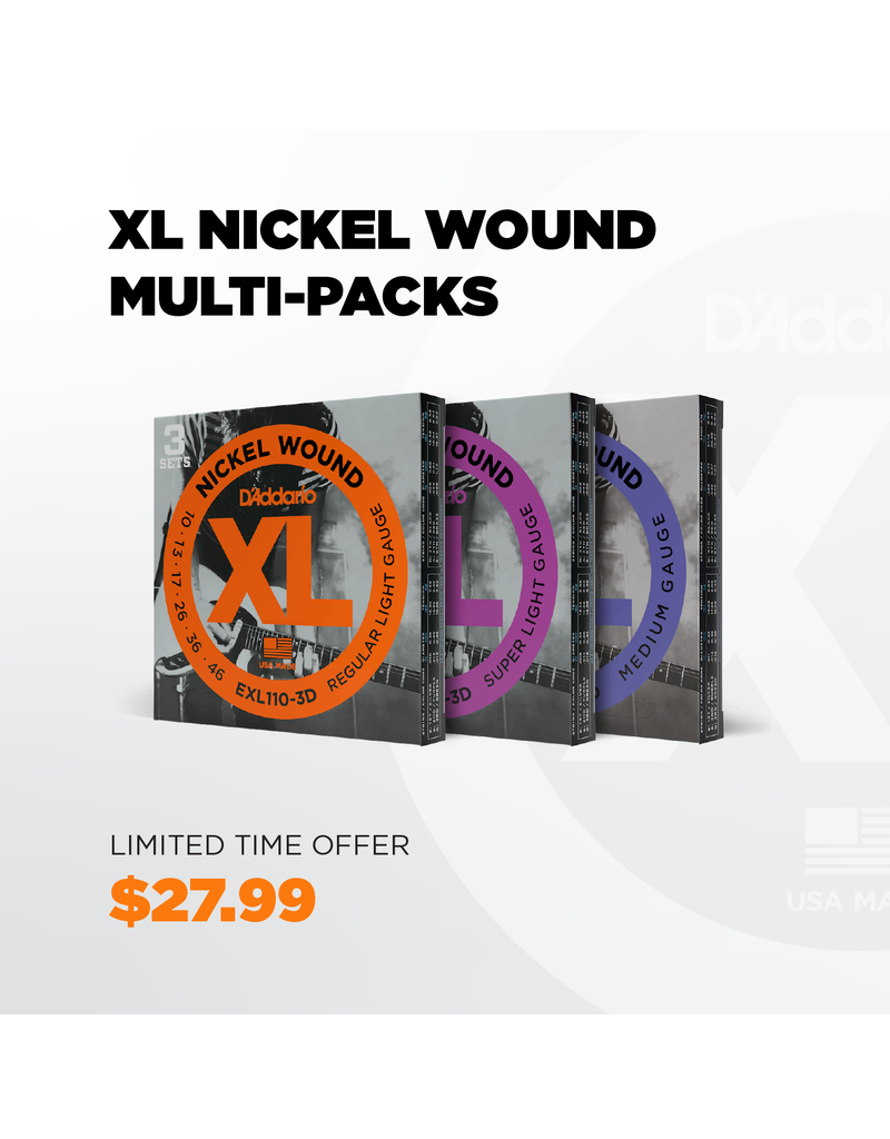 D'addario 3-Sets EXL116 Strings 11-52