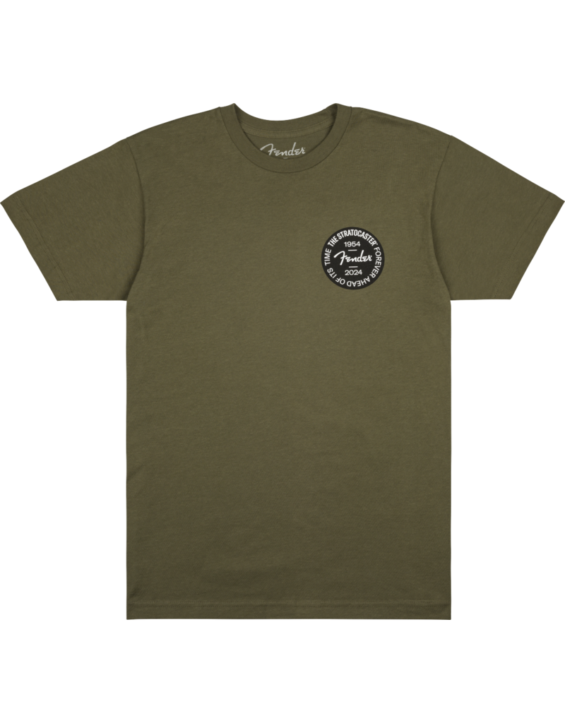 Fender Stratocaster™ 70th Anniversary Badge Tee, Olive, M