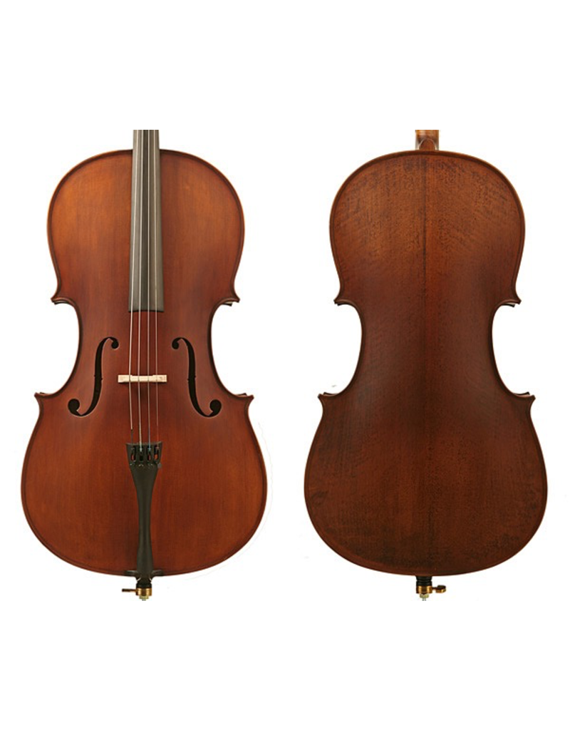 Enrico 1/2 Enrico "Student Plus II" Series Cello Outfit including lightweight case with wheels. Includes Setup