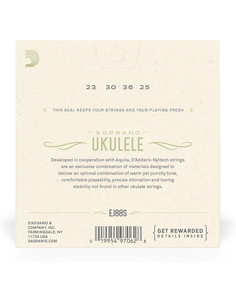 D'addario Soprano Ukulele Nyltech Strings