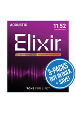 Elixir Nanoweb 80/20 11-52 3 Pack Custom Light