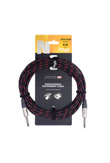 Stagg NGC6R Instrument cable, jack/jack (m/m), 6 m (20'), VINTAGE black