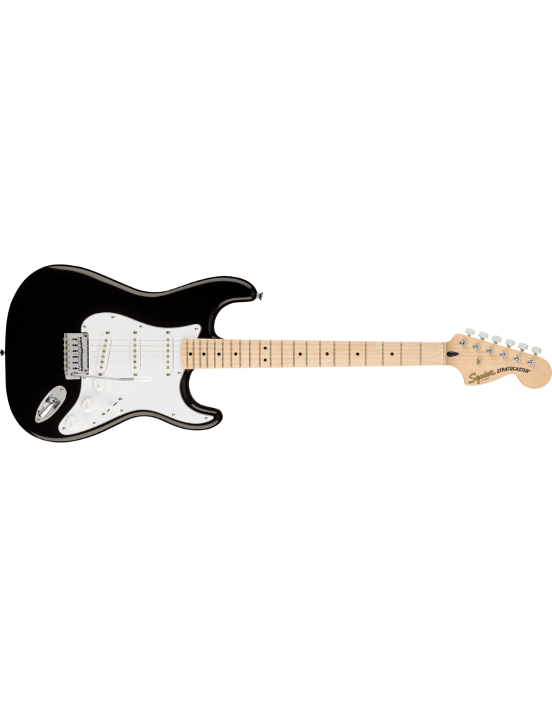 Squier Affinity Series® Stratocaster®, Maple Fingerboard, White Pickguard, Black