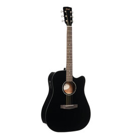 Cort Earth 60CE Black Guitar with Pickup Solid Top